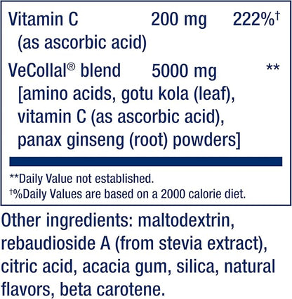 Life Extension Vegan Pro Collagen, Collagen Builder Support, Skin Health, Type I Collagen Amino acids, gotu kola, Vitamin C, Gluten-Free, Non-GMO, Vegan, 30 Servings