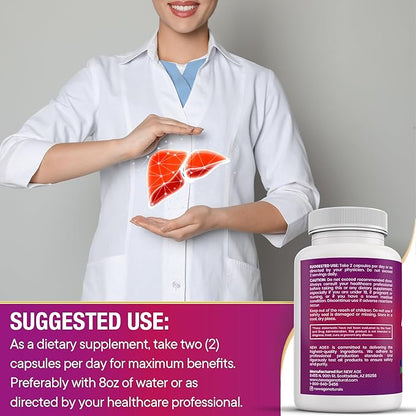 NEW AGE Milk Thistle NAC Chanca Piedra Beet Root Artichoke Dandelion Root Astragalus - Plus TUDCA & Ginger - 120 Count