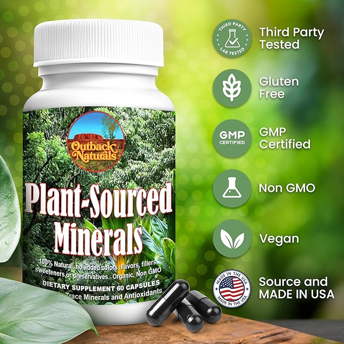 Fulvic Humic Mineral Blend of Plant-Sourced Trace Minerals, Fulvic & Humic Extracts for Immune Support, Vitality, Hydration & General Health - Pure Body Essentials - 60 Capsules