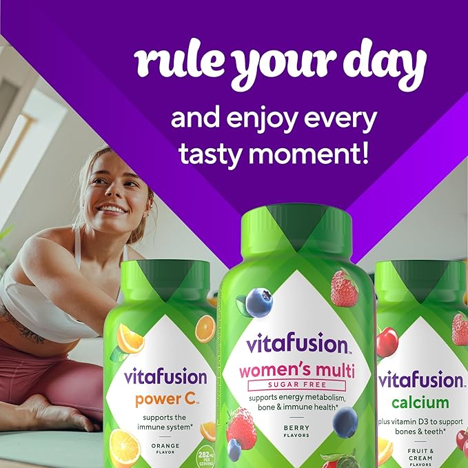 Vitafusion Women’s Sugar Free Daily Multivitamin Supplement, Keto Diet Friendly Adult Gummy Vitamin for Energy, Bone & Immune Support*, 90 Count