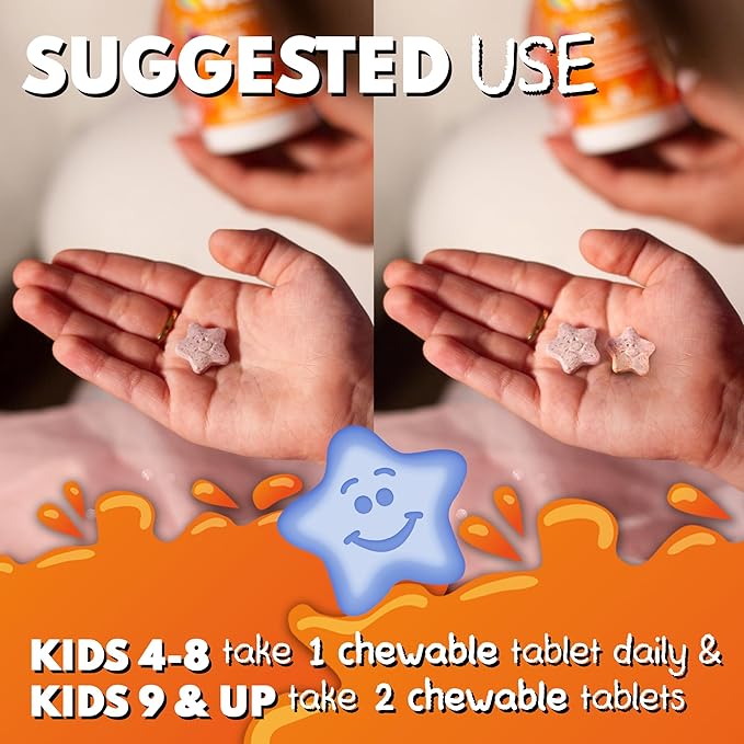 VAL Magnesium for Kids | High-Absorption Magnesium for Calm, Relaxation & Focus | Mg Glycinate, Citrate & Taurate | with Vitamin B6, D & C | Sugar-Free, Non-GMO | 60 Chewable Tablets