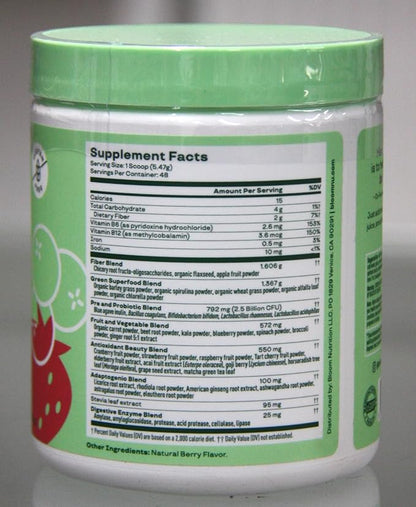 Nutrition Greens and Superfoods Powder, Berry 48 Servings, 9.2 oz, 5.93 Ounce (Pack of 1)