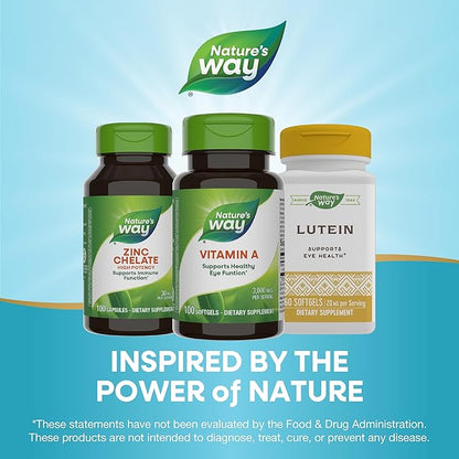 Nature's Way Vitamin A, High Potency, Supports Healthy Eye Function*, 3,000 mcg per Serving, 100 Softgels (Packaging May Vary)