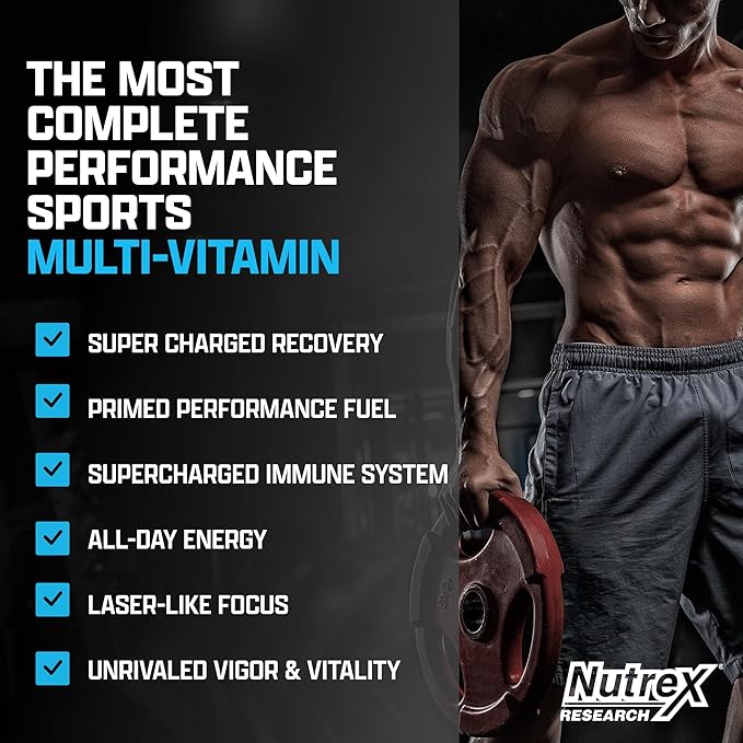 Nutrex Research Vitadapt Sports Multivitamin for Men - 24 Vitamins, KSM-66 Ashwagandha and Minerals for Athletes - Mens Multivitamin (2 Pack)