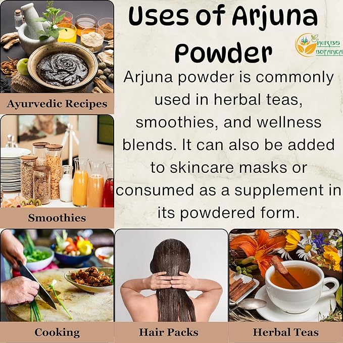 Arjuna Powder 100% Pure Arjuna Bark Powder (Arjun Ki Chaal) for Herbal Tea & Wellness – Finely Ground Tree Bark Powder for DIY Use – 5.3 oz Pack