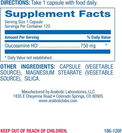 Vegan Glucosamine Joint Health Supplement - Soft Tissue Cartilage Tendon and Ligament Supplement for Enhanced Mobility Comfort & Flexibility - Non-GMO Shellfish Free & Made in The USA - 120 Servings