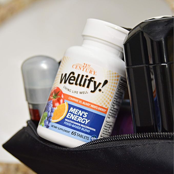 21st Century Wellify Men's Energy Multivitamins with Minerals, 65 Count (Pack of 2)