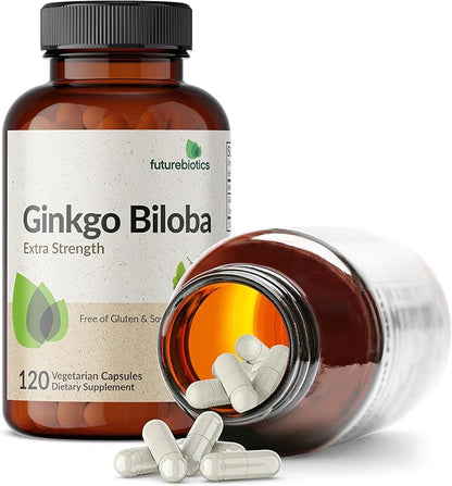 Futurebiotics Ginkgo Biloba Extra Strength Supports Brain Function & Memory Support, 120 Vegetarian Capsules