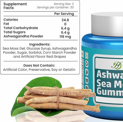 Ashwagandha Sea Moss Gummies - 60 Count