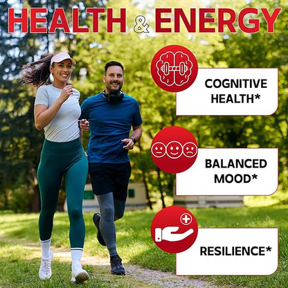 9in1 Cortisol Supplement - Ashwagandha and Magnesium Glycinate and Chelate - Brain Health & Restful Night & Mood Balance - 90 Capsules Supply 45 Days