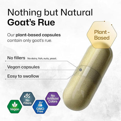 BIO KRAUTER Goats Rue Lactation Support Capsules 1200 mg - 250 Count - Goats Rue Capsules - Natural Breastfeeding Supplements