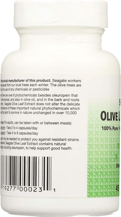 Seagate Products Olive Leaf Extract 450mg 45 Capsules
