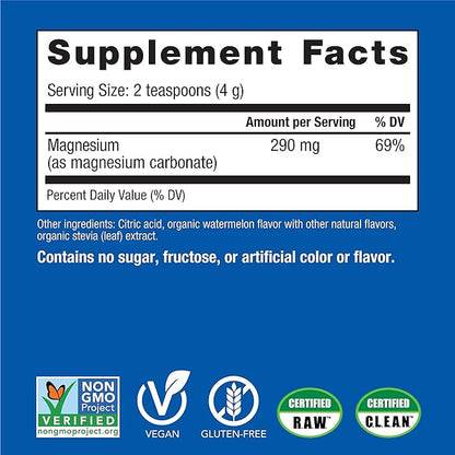 Natural Vitality Calm, Magnesium Supplement, Anti-Stress Drink Mix Powder, Gluten Free, Vegan, & Non-GMO, Watermelon, 16 oz