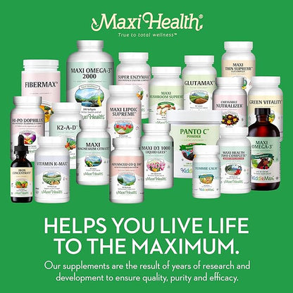 Maxi Health Two Complete - Multivitamins and Minerals - Full Potency - 180 Capsules - Kosher