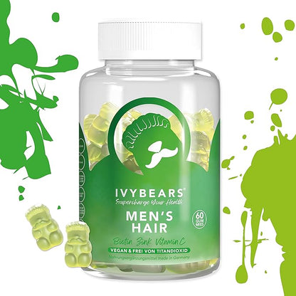 Men’s Hair Vitamins and Boost Energy Gummies - 60 Count