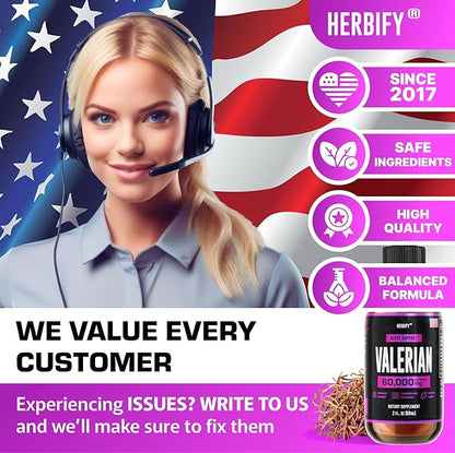 HERBIFY Bundle - K2 and D3 Drops & Valerian Root Tincture - Bone Strength & Nervous System Support