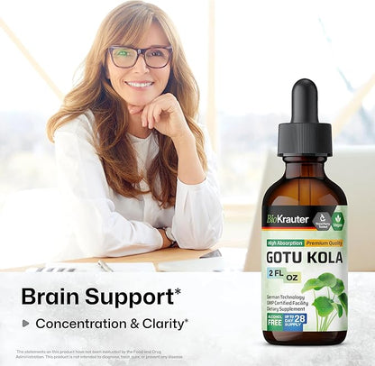 BIO KRAUTER Gotu Kola Tincture 2 Fl. Oz. & Bacopa Tincture 2 Fl. Oz.