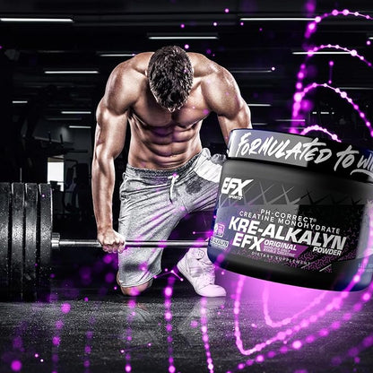 EFX Sports Kre-Alkalyn EFX Powder | pH Correct Creatine Monohydrate Powder Supplement | Strength, Muscle Growth & Performance | 55 Servings (Blue Frost)