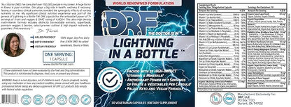 Lightning in a Bottle by Dr. Farrah World Renown Medical Doctor | 23 High Impact Vitamins & Minerals | Antioxidant Power of 7 Servings of Fruit & Vegetables | Paleo, Keto, & Vegan Friendly