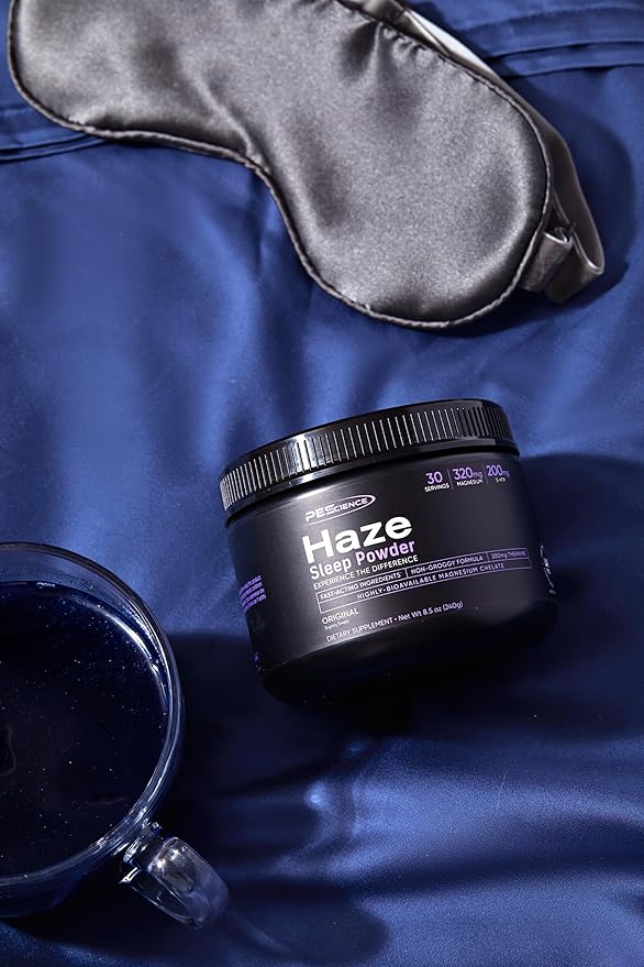 PEscience Haze Sleep Powder, Unflavored, Sleep Support with 5-HTP and Magnesium Glycerophosphate, 30 Servings, Melatonin-Free