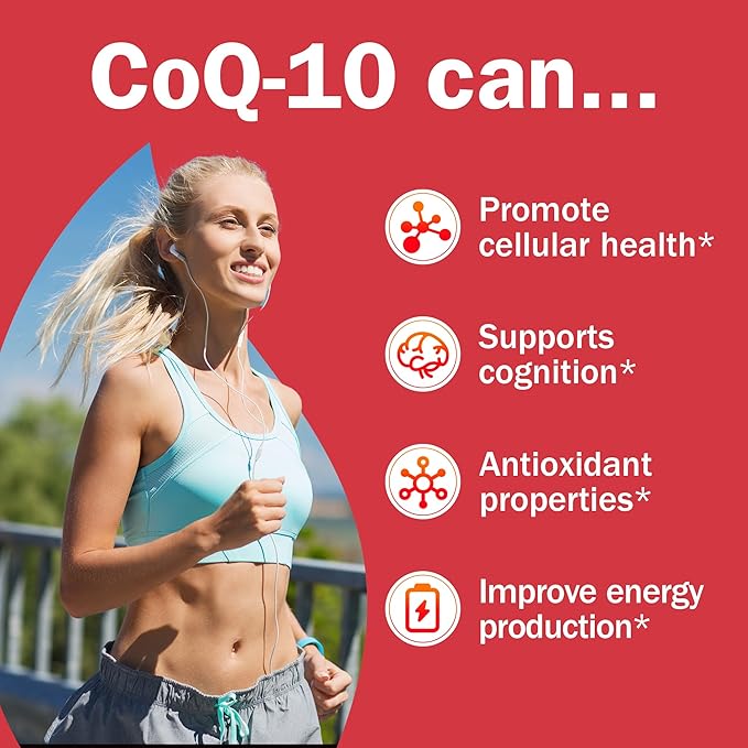 CoQ10 200mg with Lecithin,Coenzyme Q10 Vitamins E, Ultra High Absorption Antioxidant Support for Heart Health, Gluten Free, 60 Days Supply
