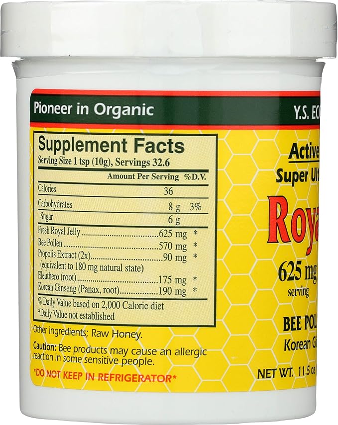 YS Royal Jelly/Honey Bee - Royal Jelly In Honey Ult Strength, 11.5 oz gel