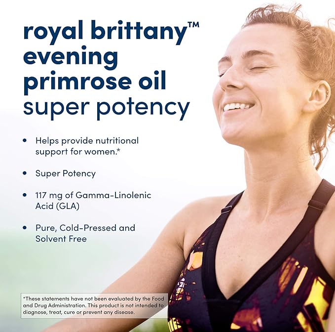 American Health Dietary Fiber Supplements, Royal Brittany Evening Primrose Oil, Pack of 2, 60 Count