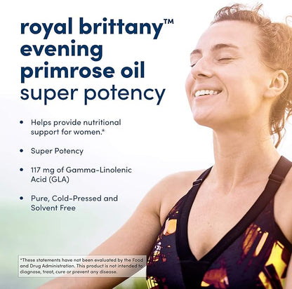 American Health Dietary Fiber Supplements, Royal Brittany Evening Primrose Oil, Pack of 2, 60 Count