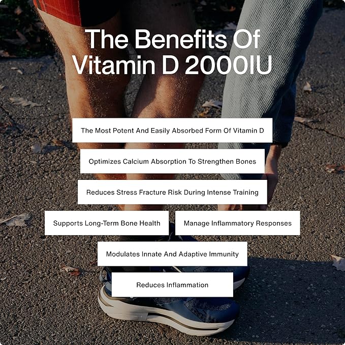 Momentous Vitamin D3 Supplement - 2000 IU Capsules for Foundational Health Support - NSF Certified, Gluten Free, 60 Servings