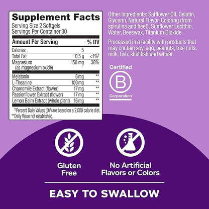 OLLY Ultra Strength Sleep Softgels, 10mg Melatonin, L-Theanine, Chamomile, Magnesium, Lemon Balm, Supports Deep Restful Sleep, Nighttime Sleep Aid, Non Habit-Forming, 60 Count (Pack of 2)