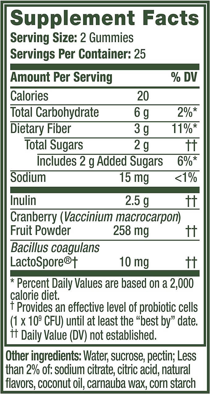 Align Women's Health, Prebiotic + Probiotic, with Cranberry for Feminine Health, Help Nourish & Add Good Bacteria for Digestive Health, 50 Gummies