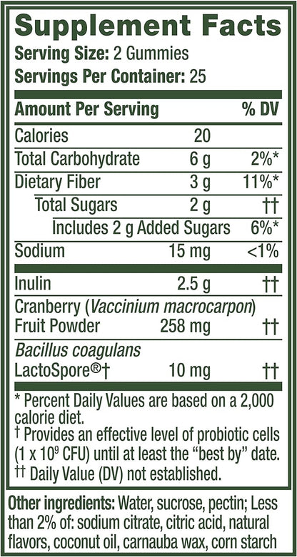Align Women's Health, Prebiotic + Probiotic, with Cranberry for Feminine Health, Help Nourish & Add Good Bacteria for Digestive Health, 50 Gummies