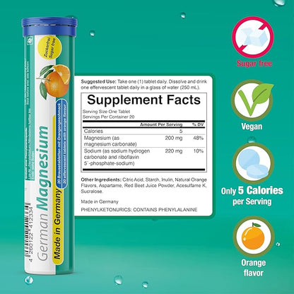 T&D German Mineral Plus Package 140 Servings - Vegan, Zero Sugar - Drink Effervescent Tablets - Iron, Calcium, Magnesium Pharma - Made in Germany