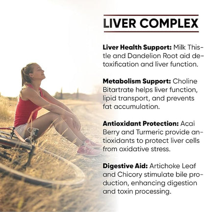 Liver Detox Cleanse & Repair - Milk Thistle | Dandelion | Artichoke - 2 Months Supply - Natural Ingredients for Healthy Liver Function - Premium Liver Supplement - 120 Vegan Capsules
