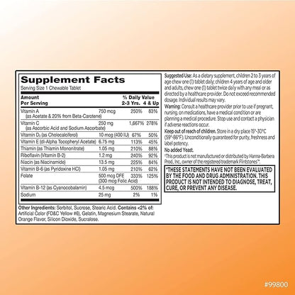 Quality Choice, Chewable Animal Shaped Children's Multivitamin with Extra Vitamin C, Children's Daily Support Orange Flavored Multivitamin Immune Health Supplement, 30 Count Bottle