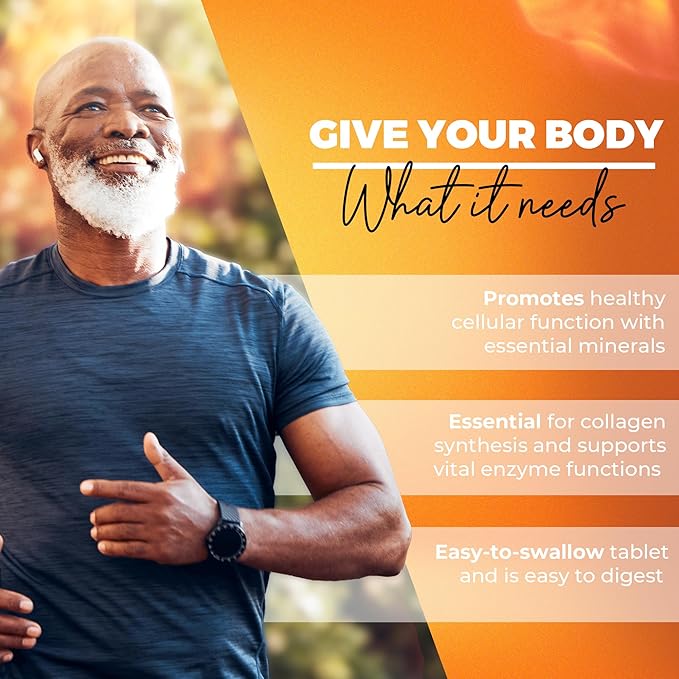 Copper Supplement with Zinc, Selenium, Boron, Molybdenum, and Vitamin C | Copper Protocol for Men & Women | Supports Joint Health | Essential Minerals for Daily Wellness | 90 Tablets