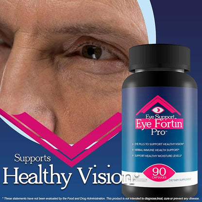 Eye Support Eye Fortin Pro - Our Best Eye Pills for Vision - Eye Care Supplements Healthy Vision Supplement - Herbal Vision Supplements for Adults - Pro Eyefortin Supplement Eye Support Vitamins
