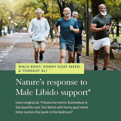 Gaia Herbs Male Libido - Herbal Supplement with Saw Palmetto, Horny Goat Weed, Maca & Oats - Supports Stamina, Vitality & Hormone Balance for Men - 120 Vegan Liquid Phyto-Capsules (30-Day Supply)