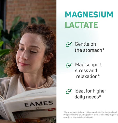 Nutra Mag X3 Triple Magnesium Complex –Super Calm Stress Relief & Cortisol Reducer, Magnesium Aspartate, Citrate & Lactate Formula for Nerve Health & Wellness Best Magnesium Supplement for Women & Men