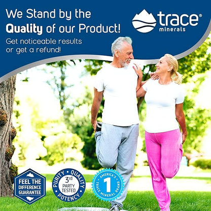 Trace Minerals | Liquid Glucosamine Chondroitin MSM | Complete Dietary Supplement for Active Lifestyle | Supports Joints, Cartilage and Mobility | Natural Blueberry Flavor | 16 Servings, 16 fl oz