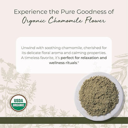 Starwest Botanicals Organic Chamomile Flower Powder, 4 Ounces