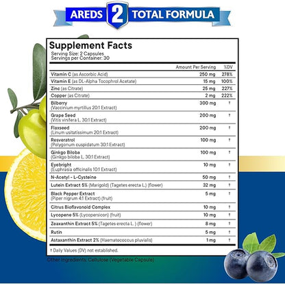 NEW AGE Eye Health Vitamins with Bilberry Lutein & Zeaxanthin Lycopene Resveratrol Grape Seed Extract Astaxanthin - Eye Vitamin - 180 Count