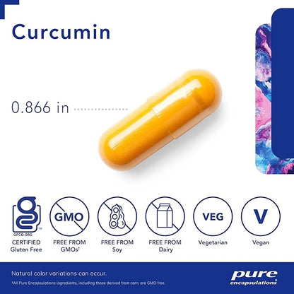 Pure Encapsulations Curcumin - 500 mg - Supports Joint Health & Liver Health - Curcuma Longa Capsule - Non-GMO & Vegan - 60 Capsules