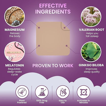 VIORY Sleep Patches for Adults Extra Strength | Easy-to-Apply Sleep Patch with Melatonin & Valerian | Relax & Wake Up Refreshed | Long-Lasting Night Comfort for Men & Women | 60 Patches