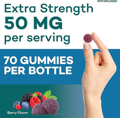 Zinc Gummies 50 mg, Daily Support, Immune System*, Enzyme Functions*, Natural Energy* - 70 Gummies, 35 Day Supply (1-Pack)