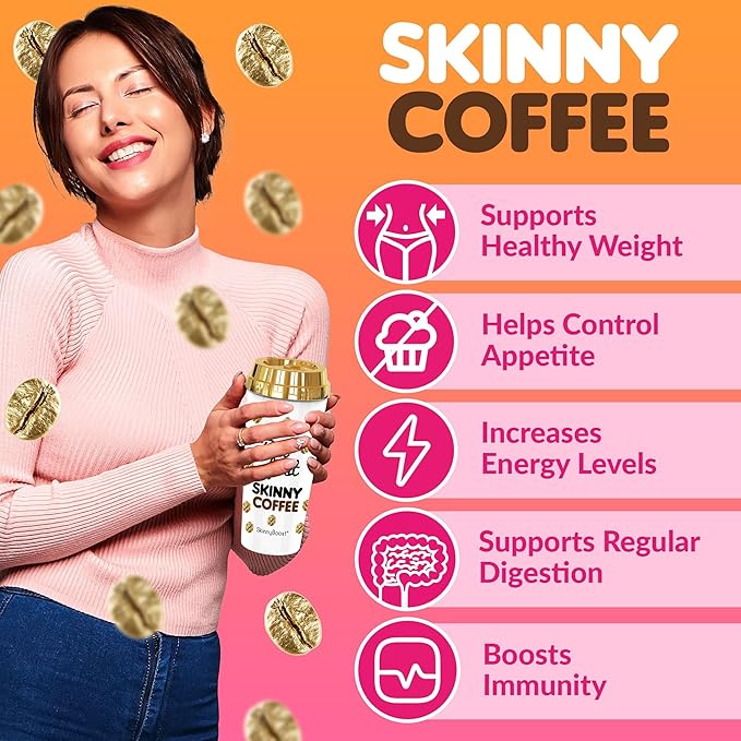 SkinnyBoost Instant Skinny Coffee Unflavored + Sugar-Free Apple Cider Vinegar Gummies Bundle – Slimming Coffee & ACV with The Mother, B Vitamins, Pomegranate
