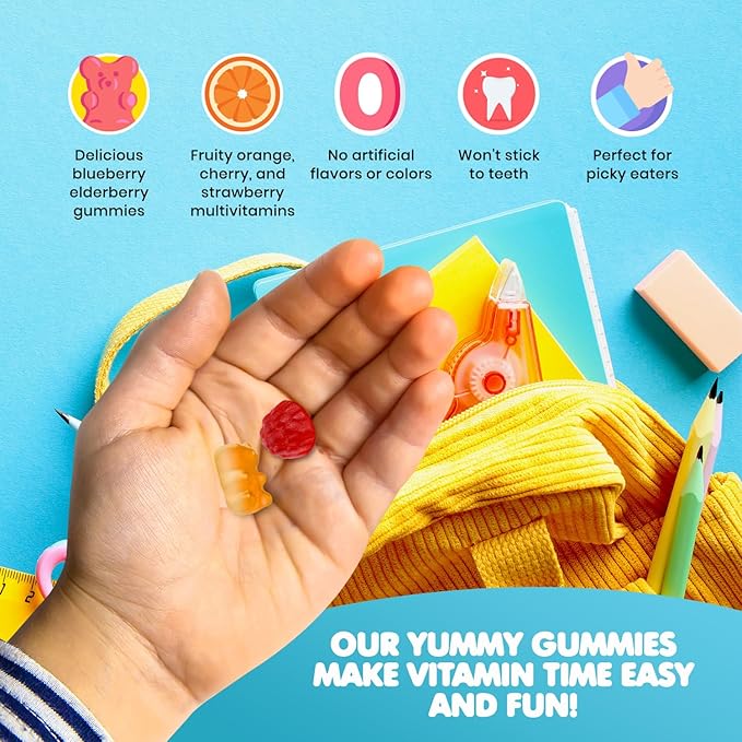DR. MORITZ Elderberry Gummies for Kids and Toddlers (Multivitamin and Elderberry Bundle)