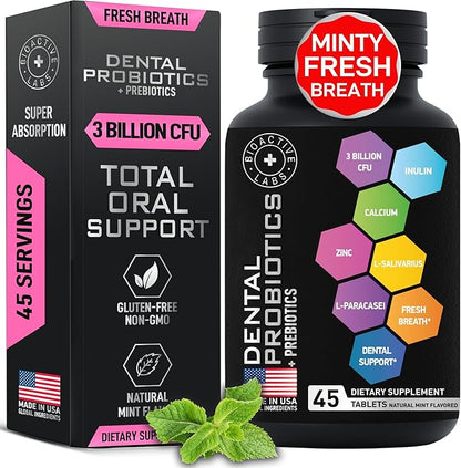 Liquid Melatonin 3mg and Dental Probiotics for Teeth and Gums Advanced Health Bundle