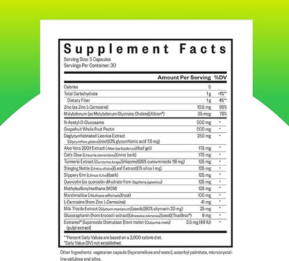 Optimal GI | Glutamine-Free Supplement | Digestive and Gastrointestinal Support | Seeking Health (150 Capsules) | 30 Servings