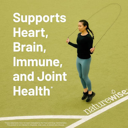 NatureWise Extra-Strength Omega 3 Fish Oil Supplement - 1000mg per Serving - 600 EPA & 400 DHA and Vitamin E - Support for Heart & Brain Health - Lemon Flavor, GMO-Free - 180 Softgels[3-Month Supply]